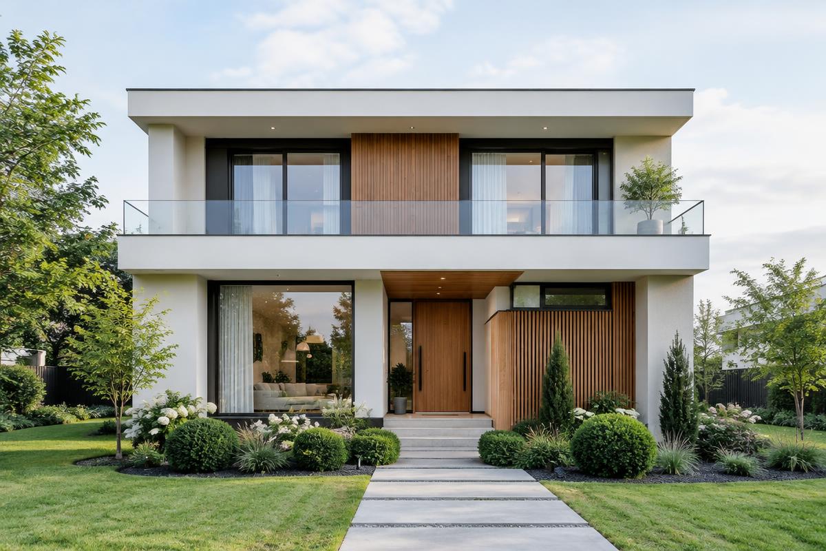 Residência contemporânea — estudo da casa pronta